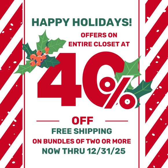 Happy Holidays & Merry Christmas! 40% OFF Entire Closet Offers on Bundles - Picture 1 of 1